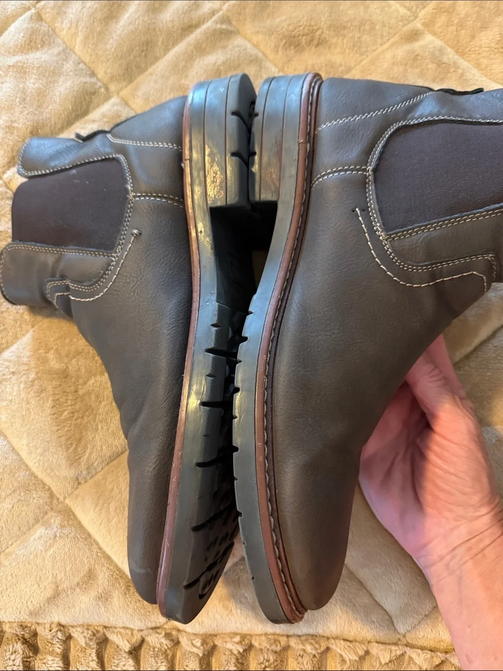 Dockers Men's Ransom Chelsea Brown Faux Leather Chukka Boots